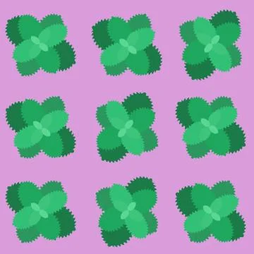 Sprigs of mint background Stock Illustration