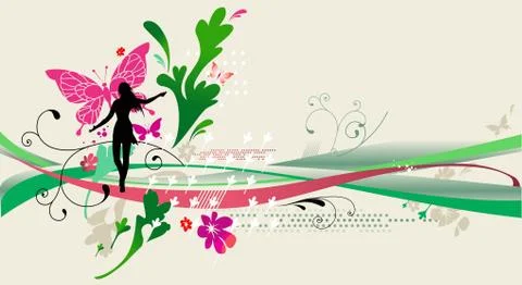 Spring abstract design Stock Illustration