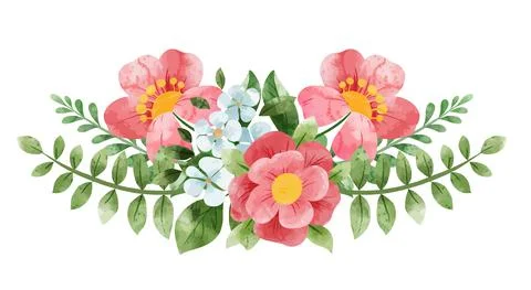 Spring abstract floral bouquet. Tiny floral art. Stock Illustration