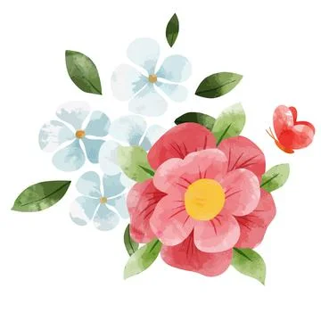 Spring abstract floral bouquet. Tiny floral art. Stock Illustration