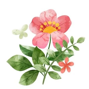 Spring abstract floral bouquet. Tiny floral art. Stock Illustration