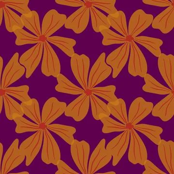 Spring abstract minimal flower repeat pattern Illustrazione stock