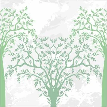 Spring abstract trees Stock Illustration
