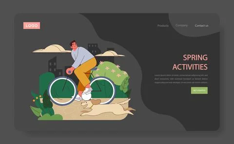 Spring Activities concept. Illustrazione stock