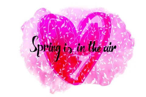 Spring in the air. Beautiful card. Stock Illustration
