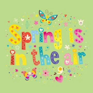 Spring is in the air Stock Illustration