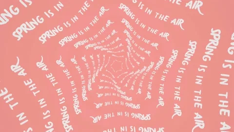 Spring is in the air text kinetic typography. Springtime, greeting season banner Stock Footage 130662741