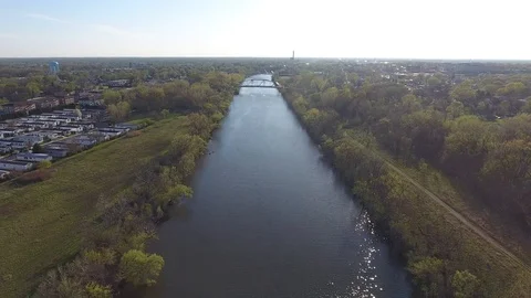 Spring along the river Stock Footage 89673855