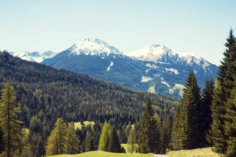 Spring Alp Landscape Stock Photos