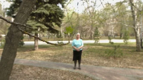 Spring and old age. Slow motion. Видео 75634409