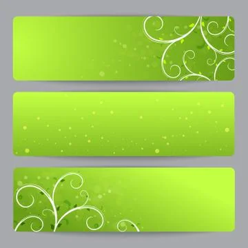 Spring and summer banners Stock Illustration