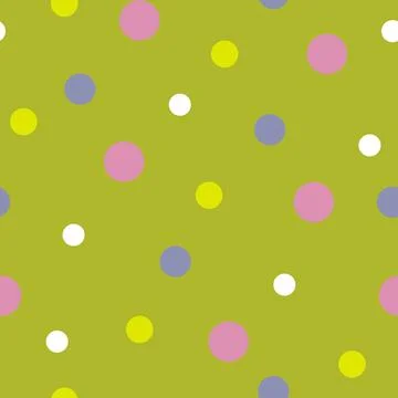 Spring and summer seamless pattern,multicolor polka dot Stock Illustration