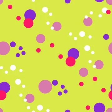 Spring and summer seamless pattern,multicolor polka dot fabric, wallpaper, vecto Stock Illustration
