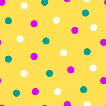 Spring and summer seamless pattern,multicolor polka dot fabric, wallpaper, vec Stock Illustration