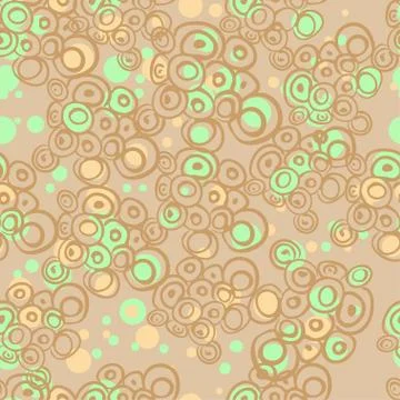 Spring and summer seamless texture with circles Stock Illustration