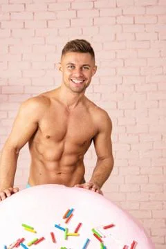 Spring and a young funny guy. Stock Photos