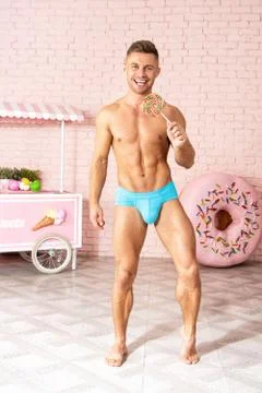 Spring and a young funny guy. Stock Photos