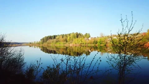 Spring, Arboretum "Rubovsky", quarry and Western Dvina Stock Footage 252256511