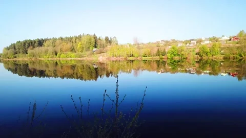 Spring, Arboretum "Rubovsky", quarry and Western Dvina Stock Footage 252256641