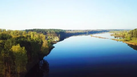 Spring, Arboretum "Rubovsky", quarry and Western Dvina Stock Footage 252256784