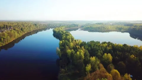 Spring, Arboretum "Rubovsky", quarry and Western Dvina Stock Footage 252257050