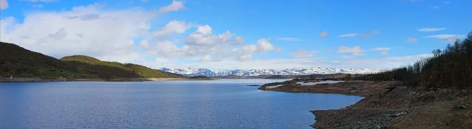 Spring arctic landscape Stock Photos