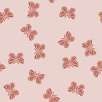 Spring azure insect glyph seamless pattern Illustrazione stock