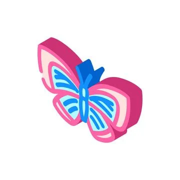 Spring azure insect isometric icon vector illustration Stock Illustration