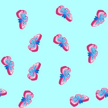 Spring azure insect isometric icon seamless pattern 스톡 일러스트
