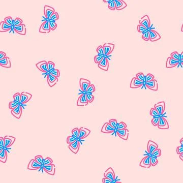Spring azure insect vector seamless pattern Stock Illustration