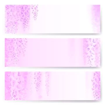 Spring background with blooming wisteria Illustrazione stock