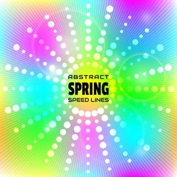 Spring background colorful speed lines. Effect motion lines for comic book Stock Illustration