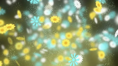 Spring Background with flowers and particles Stock Footage 236421499