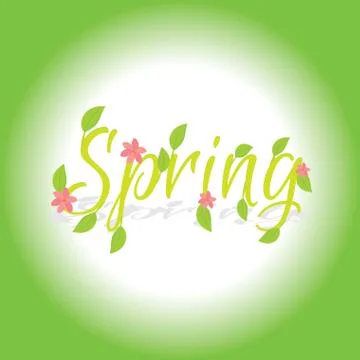 Spring background with flowers Stock Illustration