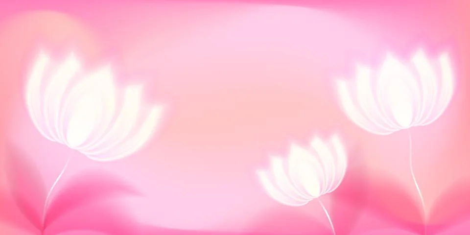 Spring background with gradient blur daisy flowers Stock Illustration