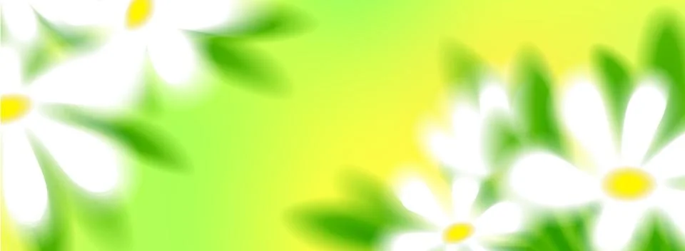 Spring background with gradient blur daisy flowers 스톡 일러스트