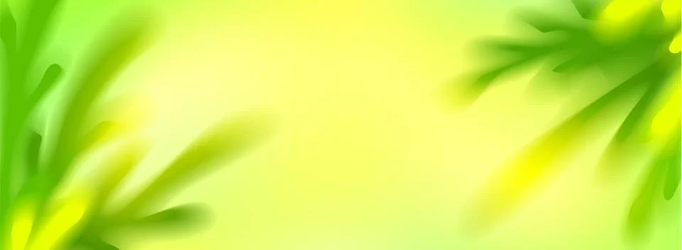 Spring background with gradient blur, green leaves 스톡 일러스트