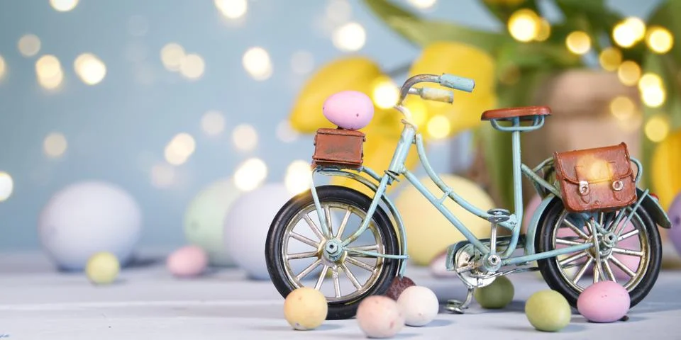 Spring background, Greeting card for Easter Stock Photos