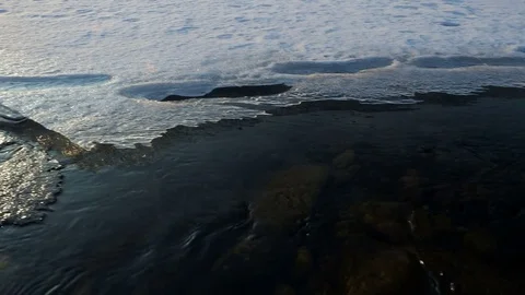 Spring background icicle melts Video stock 74130662