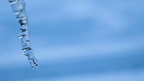 Spring background icicle melts Stock Footage 74253781