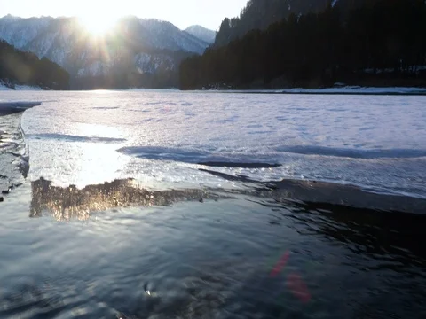 Spring background icicle melts Stock Footage