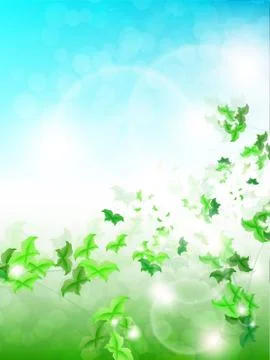 Spring background with leaf butterflies 스톡 일러스트