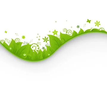 Spring background with leaves Stock Illustration