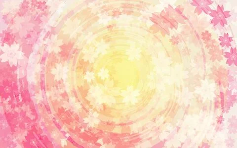 Spring background material, cherry blossom gradient background, with water crest Stock Illustration