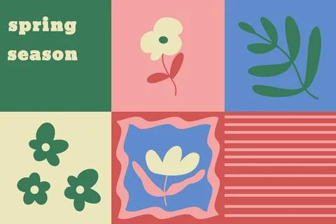 Spring background minimalist graphic Stock Illustration