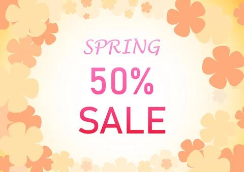 Spring Background with Pastel flower, vector art Stock Illustration