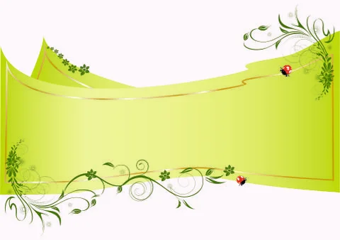 Spring background with plants Stock Illustration