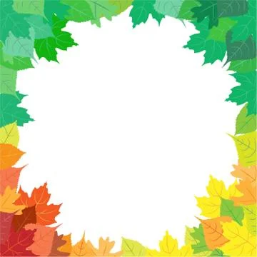 Spring background from sheet. Vector. Autumn pattern. Illustrazione stock