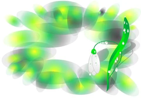 Spring background with snowdrop Stock Illustration