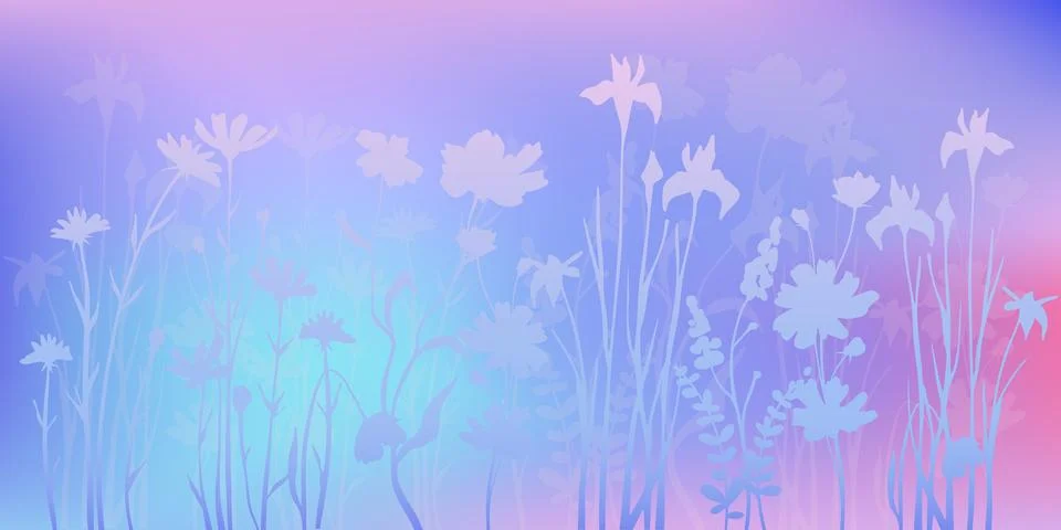 Spring background with soft gradient bloom Stock Illustration